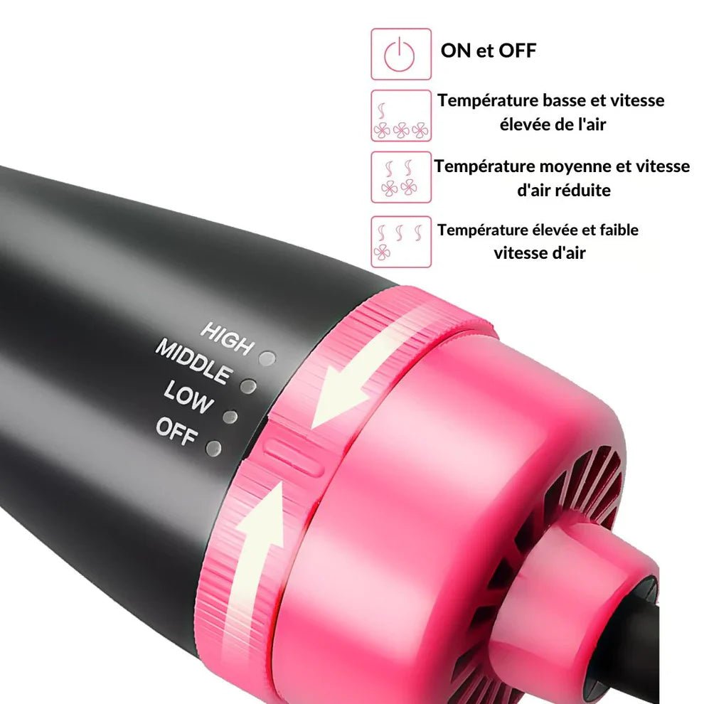Brosse Cheveux 3 en 1 Multifonction - Lissage Volume Brillance - Shopitfine