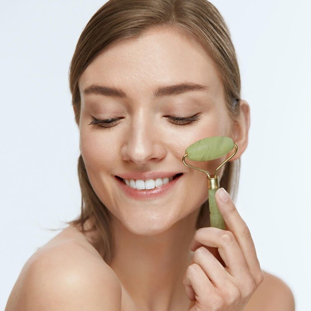 Rouleau Jade Visage Authentique - Massage Facial Gua Sha Traditionnel - Shopitfine