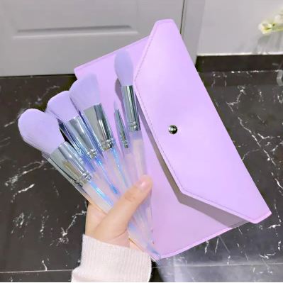 Set de pinceaux de maquillage violet (10pcs) - Shopitfine