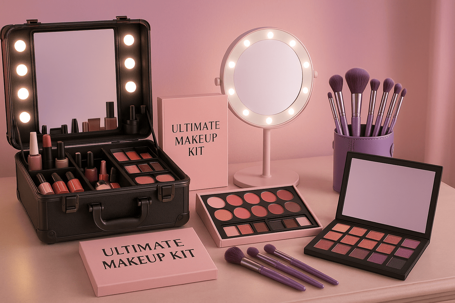 Maquillage Complet Professionnel - Mallette LED et Coffrets Beauté - Shopitfine