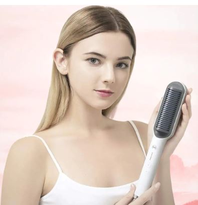 Peigne - Lisseur Cheveux Électrique - Brosse Lissante Chauffante 2 - en - 1 - Shopitfine